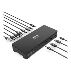 PORT DESIGNS Triple Screen Docking Station With 100W Power Dual USB-C & USB-A Connectivity Charges Laptops Up To 100W