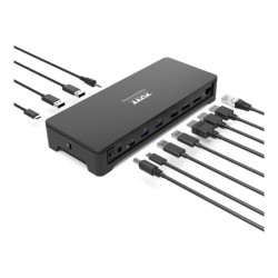 PORT DESIGNS Triple Screen Docking Station With 100W Power Dual USB-C & USB-A Connectivity Charges Laptops Up To 100W