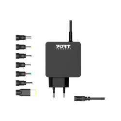PORT DESIGNS Universal Power Adapter For Notebooks Up To 45W EU Plug 7 Universal Detachable Tips