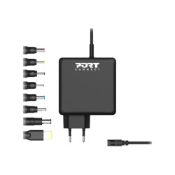 PORT DESIGNS Universal Power Adapter For Notebooks Up To 65W EU Plug 9 Universal Detachable Tips