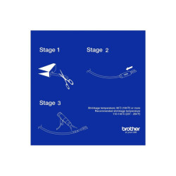 BROTHER Heat Shrink Tube Black on White 9.0mm redeal.fr