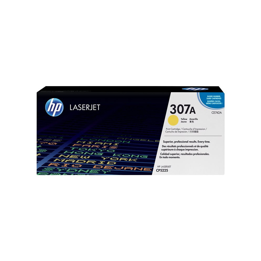 HP original Colour LaserJet CE742A Toner cartridge yellow standard capacity 7.300 pages 1-pack