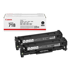 CANON 718 BK toner noir capacité standard 3.400 pages pack de 2
