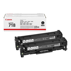 CANON 718 BK toner noir capacité standard 3.400 pages pack de 2