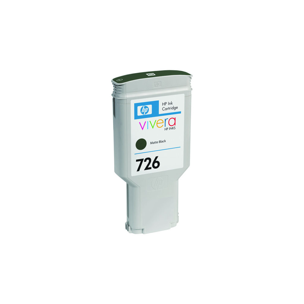 HP 726 original Ink cartridge CH575A matte black standard capacity 300ml 1-pack with Vivera Ink cartridge