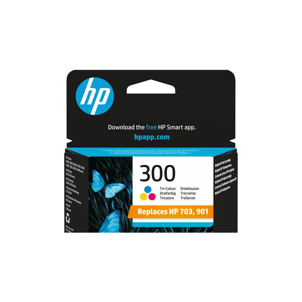 HP 300 original Ink cartridge CC643EE UUS tri-colour standard capacity 4ml 165 pages 1-pack with Vivera Ink cartridge