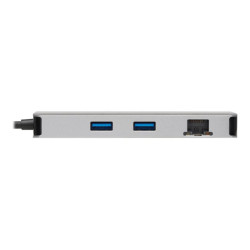 EATON TRIPPLITE USB-C Dock Dual Display - 4K 60Hz HDMI USB 3.2 Gen 1 USB-A Hub GbE Memory Card 100W PD Charging Gray