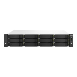 QNAP TS-1264U-RP-8G 2U 12-Bay rackmount NAS Intel Celeron N5095 quad-core 8Go onboard not expandable 12x3.5/2.5 SATA 2x300W r PS