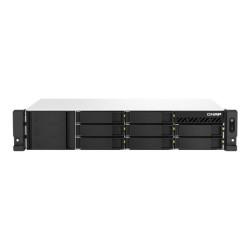 QNAP TS-864eU-8G 2U 8-bay short depth 12inch rackmount NAS Intel Celeron N5095 quad-core 8Go onboard 8x3.5/2.5 SATA 1x300W PSU