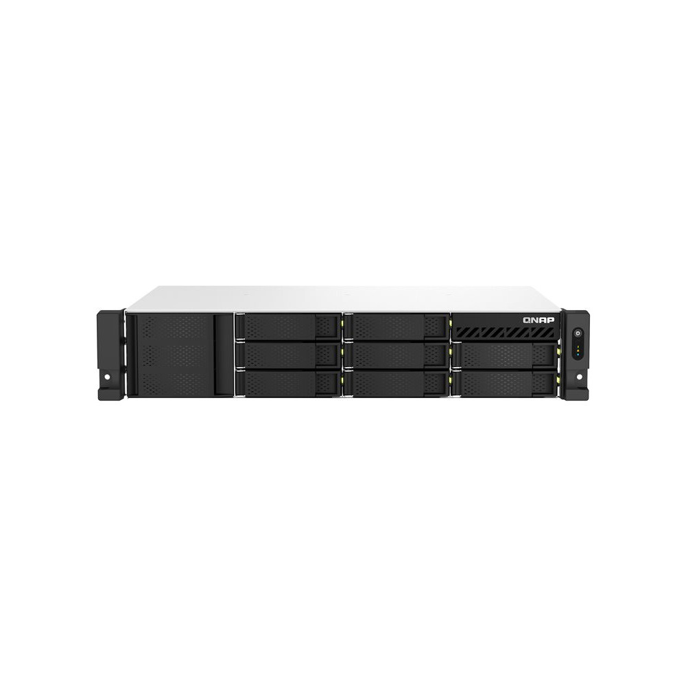 QNAP TS-864eU-8G 2U 8-bay short depth 12inch rackmount NAS Intel Celeron N5095 quad-core 8Go onboard 8x3.5/2.5 SATA 1x300W PSU