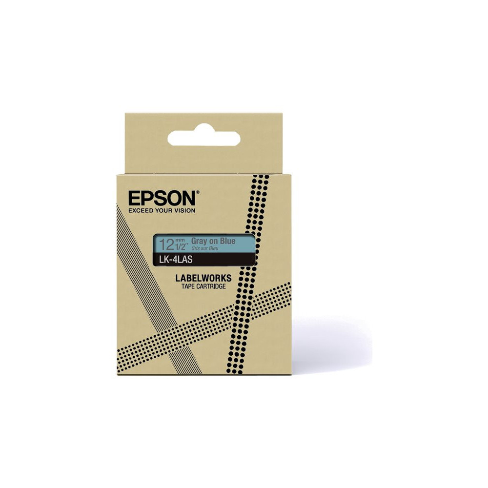 EPSON Colour Tape Blue/Grey 12mm 8m LK-4LAS redeal.fr