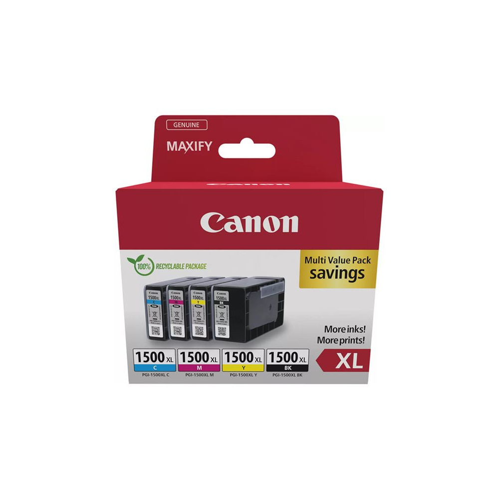 CANON PGI-1500XL Ink Cartridge BK/C/M/Y MULTI