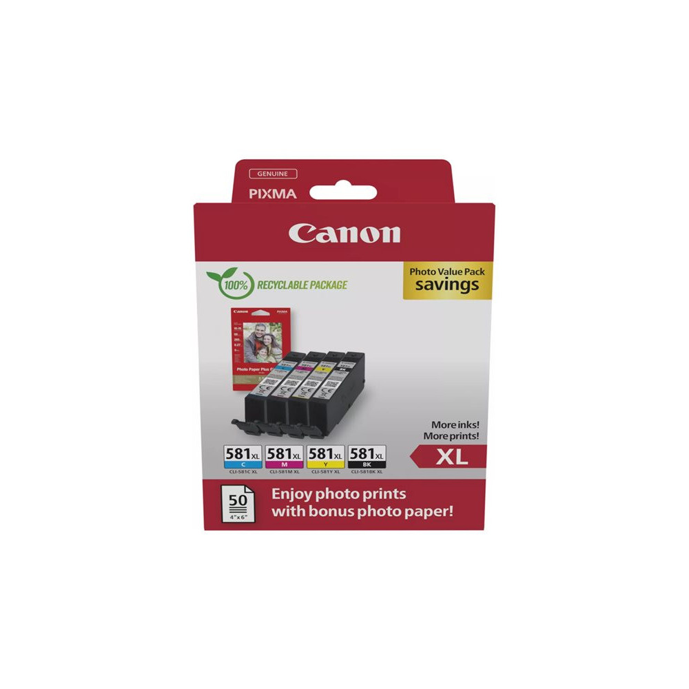 CANON CLI-581XL Ink Cartridge BK/C/M/Y PHOTO
