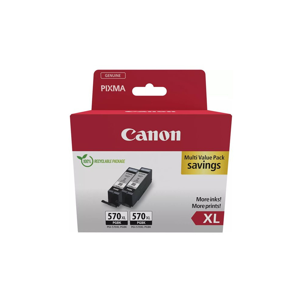 CANON PGI-570XL Ink Cartridge BK TWIN BL SEC redeal.fr
