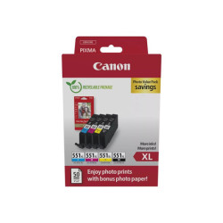 CANON CLI-551XL Ink Cartridge C/M/Y/BK + PHOTO PACK redeal.fr