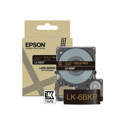 EPSON Metallic Tape Black/Gold 24mm 9m LK-6BKP redeal.fr
