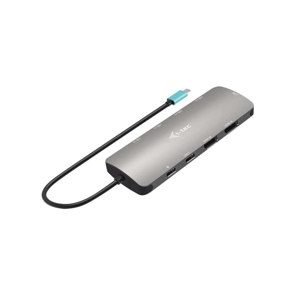 I-TEC USB-C Metal Nano Dock 2x HDMI 1x GLAN 2x USB 3.2 2x USB2.0 1x USB-C 3.2 Gen.1 Data 1x USB-C 100W PD Sans Alimentation
