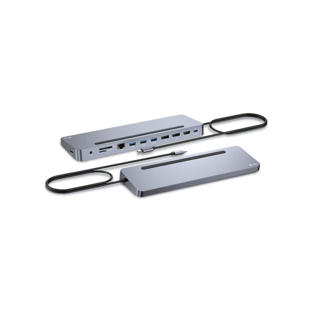 I-TEC USB-C Metal Ergonomic 4K 3x Display Docking Station with PD 100 W + i-tec Universal Charger 100W bundle