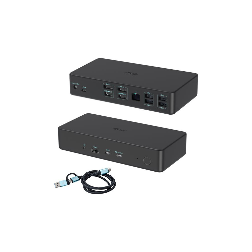 I-TEC USB 3.0 USB-C Thunderbolt 3 Professional Dual 4K Display Docking Station Generation 2 + Power Delivery 100W