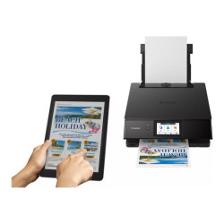 CANON PIXMA TS8750 MFP colour ink-jet A4 15 ipmprint 200 sheets USB 2.0 Wi-Fi black