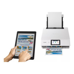 CANON PIXMA TS8751 MFP colour ink-jet A4 15 ipm print 200 sheets USB 2.0 Wi-Fi white
