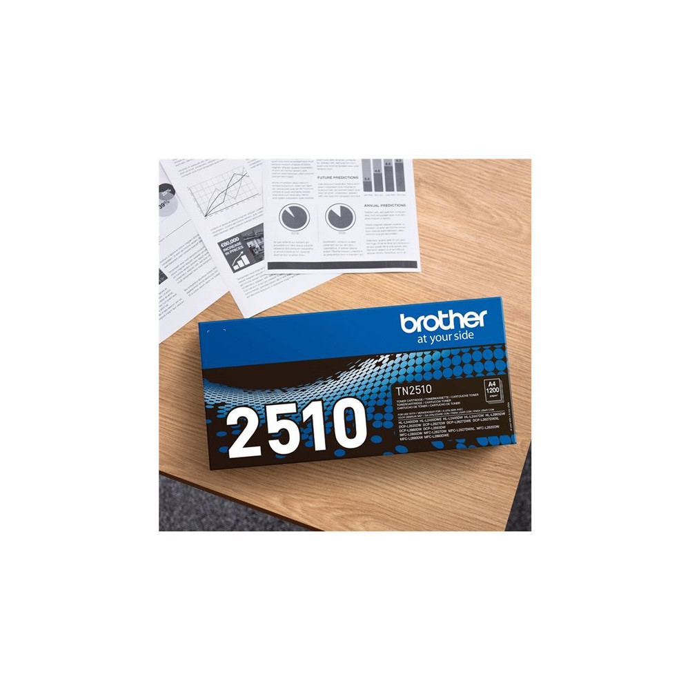 BROTHER TN2510 Black Toner Cartridge ISO Yield up to 1.200 pages