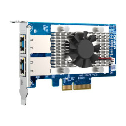 QNAP Dual-port BASET 10GbE network expansion card low-profile form factor PCIe Gen3 x4 Aquantia AQC107 redeal.fr