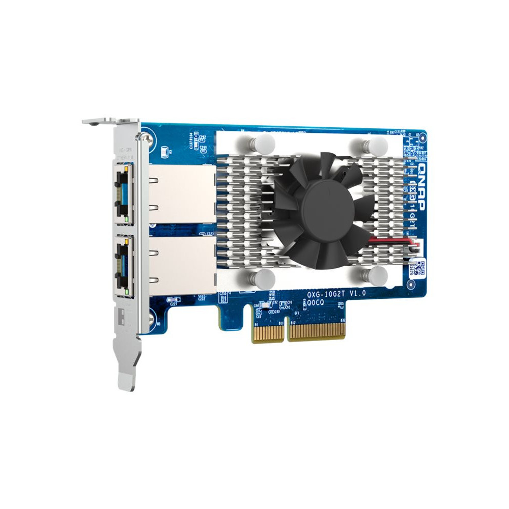 QNAP Dual-port BASET 10GbE network expansion card low-profile form factor PCIe Gen3 x4 Aquantia AQC107 redeal.fr