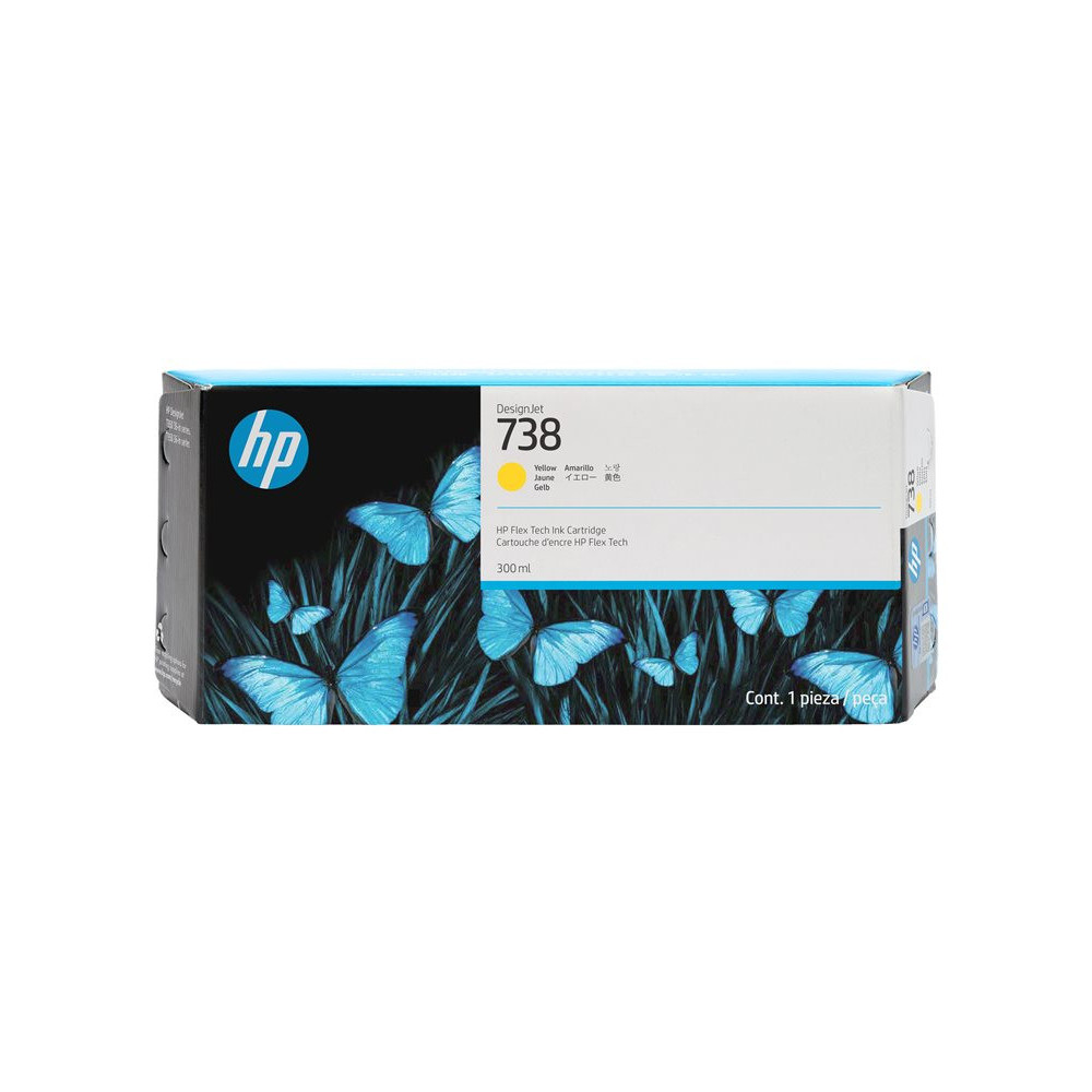 HP 738 300-ml Yellow DesignJet Ink Cartridge