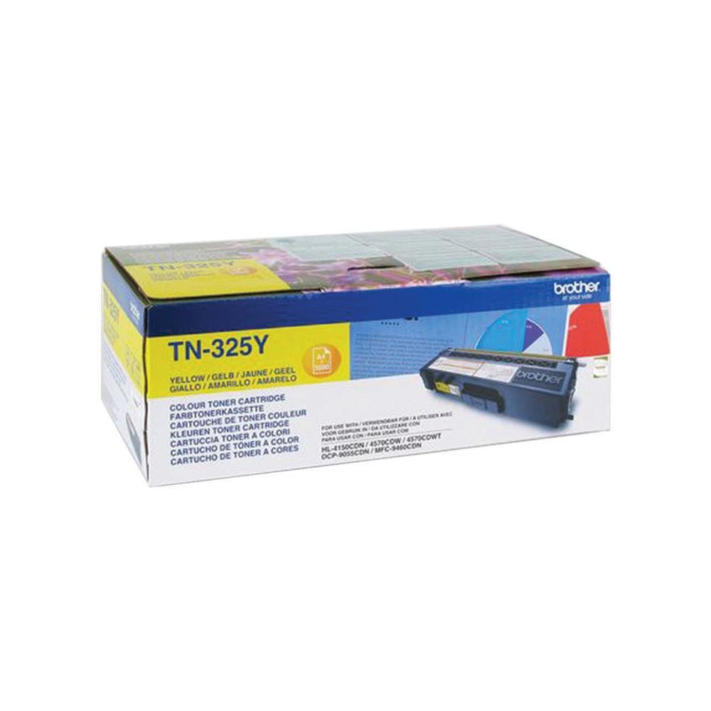 BROTHER TN-325 cartouche de toner jaune capacité standard 3.500 pages pack de 1