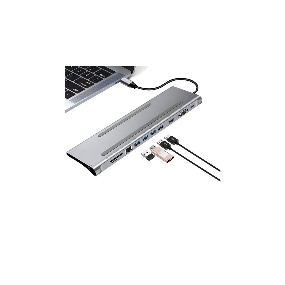 TNB 11in1 USB-C Type C Dock With This USB-C Hub Easily Connect All USB-A Compatible Devices To A Device An HDMI Cable