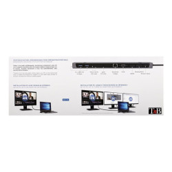 TNB 11in1 Triple Screen Docking Station Function Details 1x Hdmi 1x Displayport 1x VGA Resolution With 1 Screen Using Hdmi