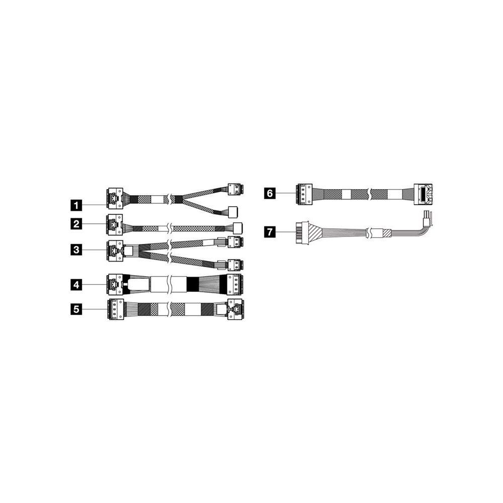 LENOVO ISG ThinkSystem SR650 V3 2.5p Chassis Front BP2 SAS/SATA Cable Kit