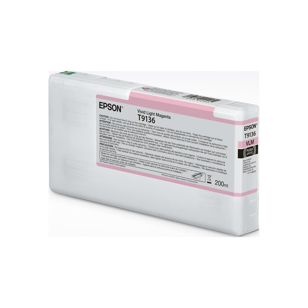 EPSON 5LB T9136 Vivid Light Magenta Ink Cartridge 200ml