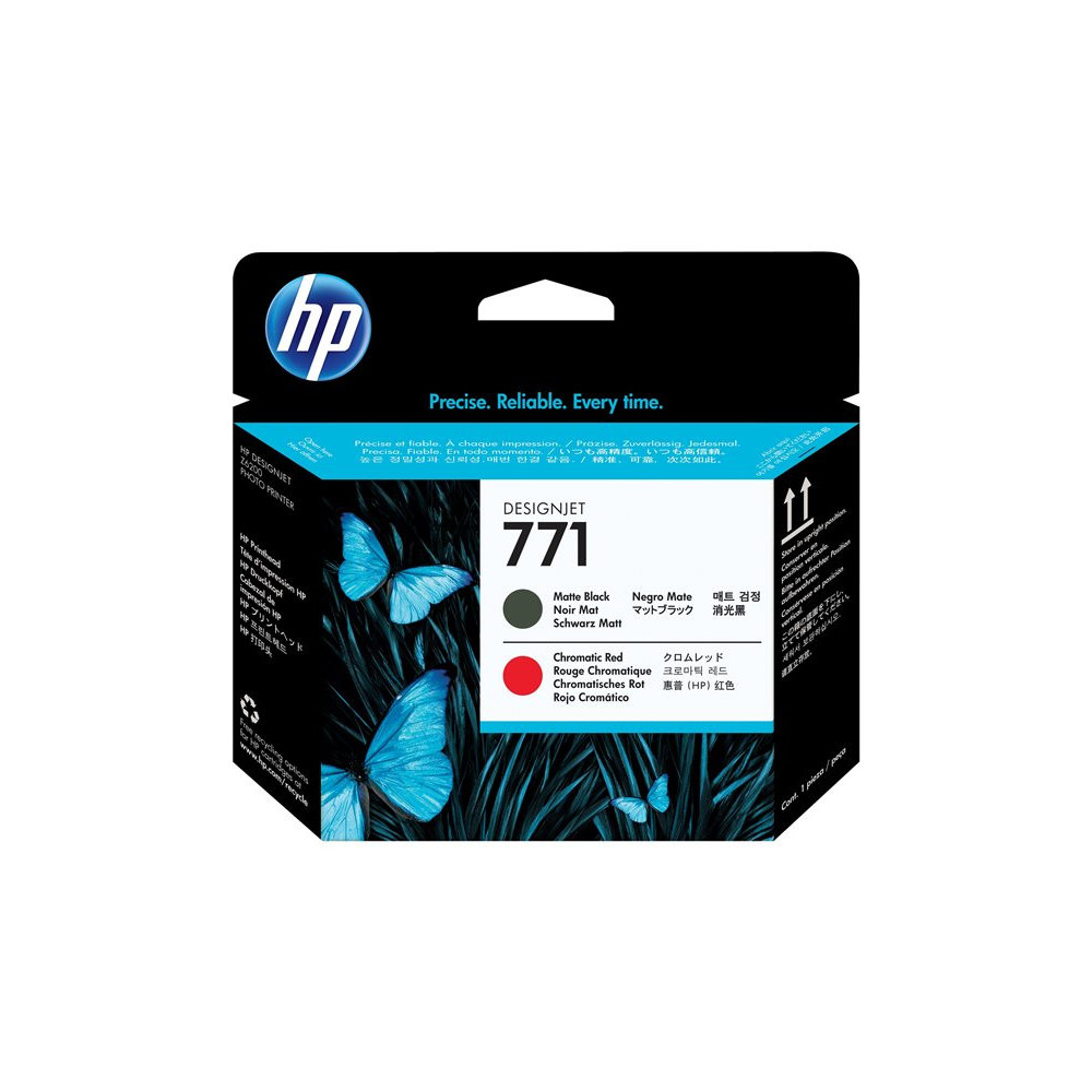HP 771 original printhead CE017A matte black and chromatic red standard capacity 1-pack