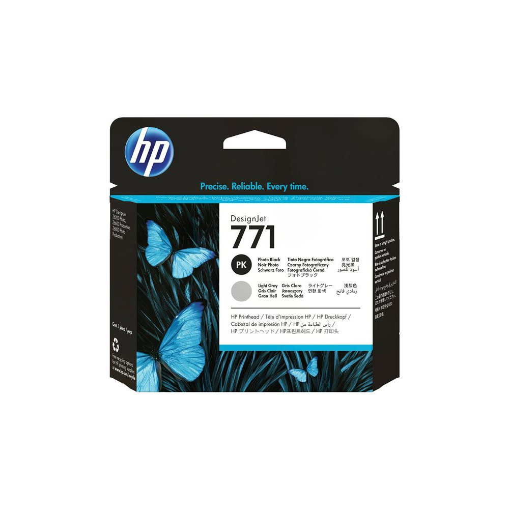 HP 771 original printhead CE020A black and light grey standard capacity 1-pack