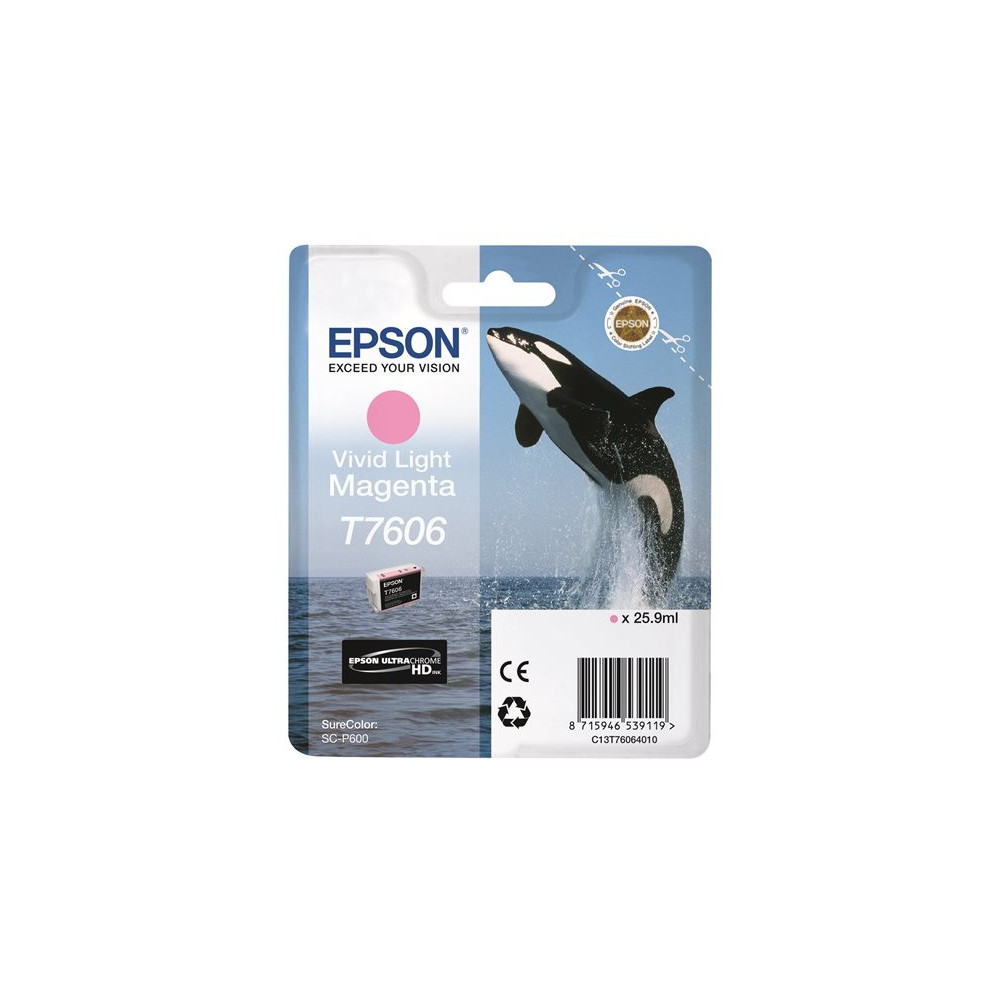 EPSON 5LB T7606 Viv Light Magenta ink cartridge high capacity vivid magenta clair 25 9ml 2849 pages 1-pack