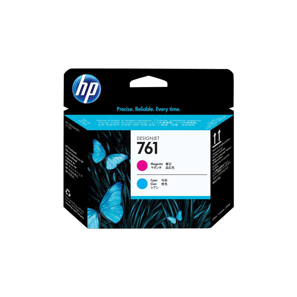 HP 761 original printhead CH646A magenta and cyan 1-pack