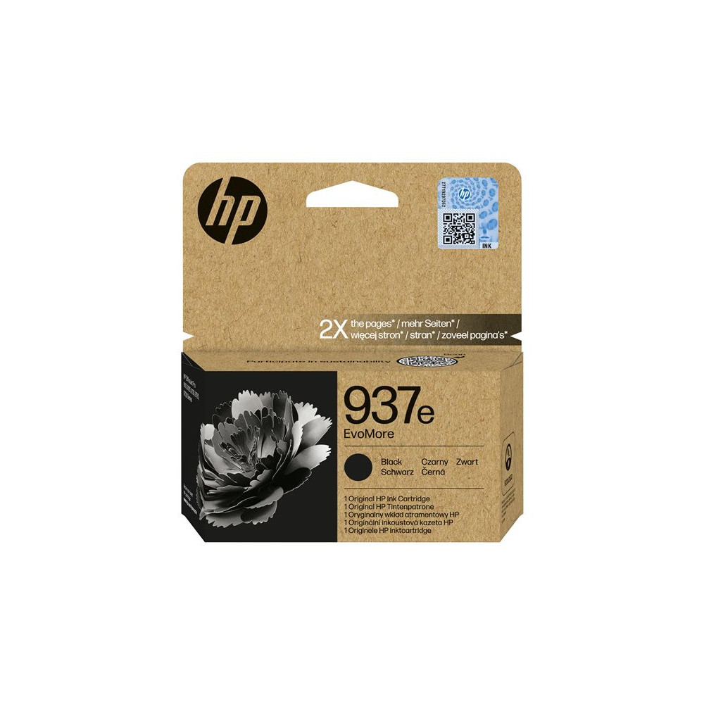 HP 937e EvoMore Black Original Ink Cartridge