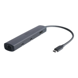 EATON TRIPPLITE USB-C Multiport Adapter 8K HDMI 3 USB Hub Ports Gigabit Ethernet 100W PD Charging HDR HDCP 2.3