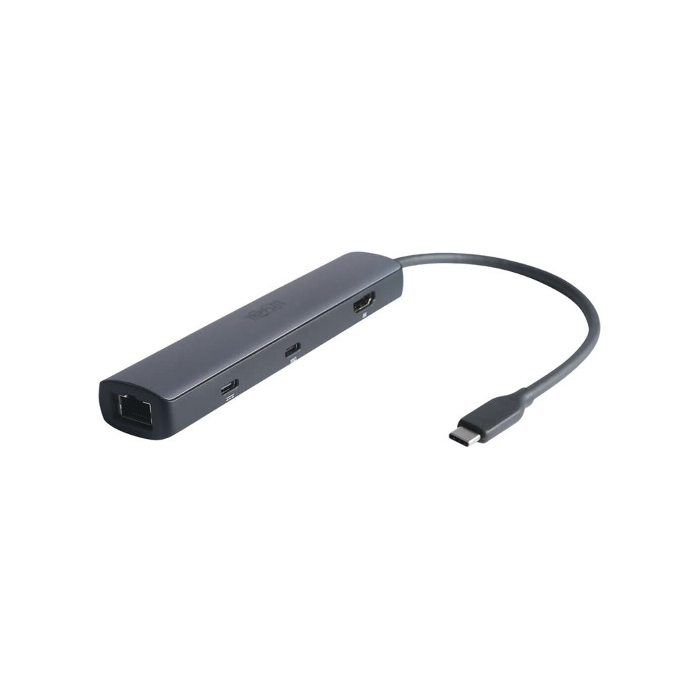 EATON TRIPPLITE USB-C Multiport Adapter 8K HDMI 3 USB Hub Ports Gigabit Ethernet 100W PD Charging HDR HDCP 2.3