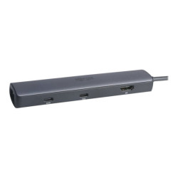 EATON TRIPPLITE USB-C Multiport Adapter 8K HDMI 3 USB Hub Ports Gigabit Ethernet 100W PD Charging HDR HDCP 2.3