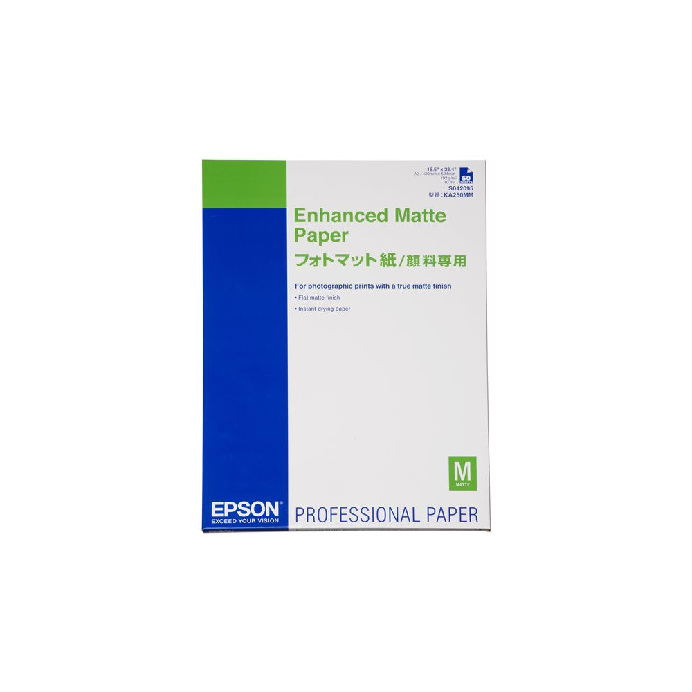 EPSON ENHANCED matte  papier blanc brillant inkjet 192g/m2 A2 50 feuilles pack de 1 redeal.fr