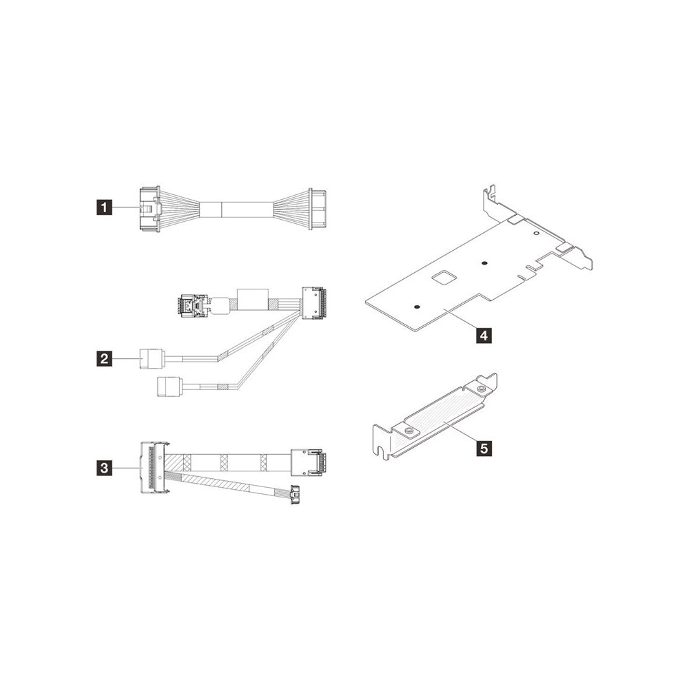 LENOVO ISG ThinkSystem SR250 V3/ST250 V3 M.2 Cable Kit
