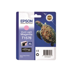 EPSON 5LB T1576 ink cartridge vivid light magenta standard capacity 1-pack blister without alarm