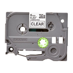 BROTHER P-TOUCH TZE-111 noir sur clear 6mm