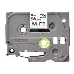 BROTHER P-TOUCH TZE-211 noir sur blanc 6mm