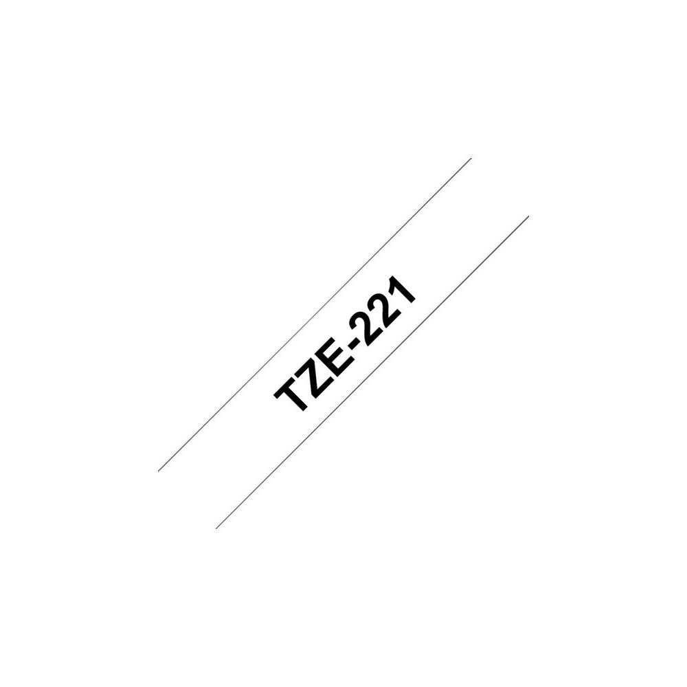 BROTHER P-TOUCH TZE-221 noir sur blanc 9mm
