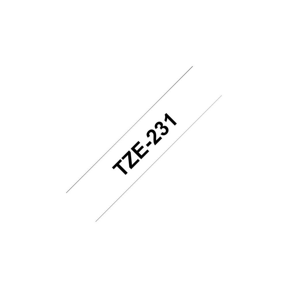 BROTHER P-TOUCH TZE-231 noir sur blanc 12mm
