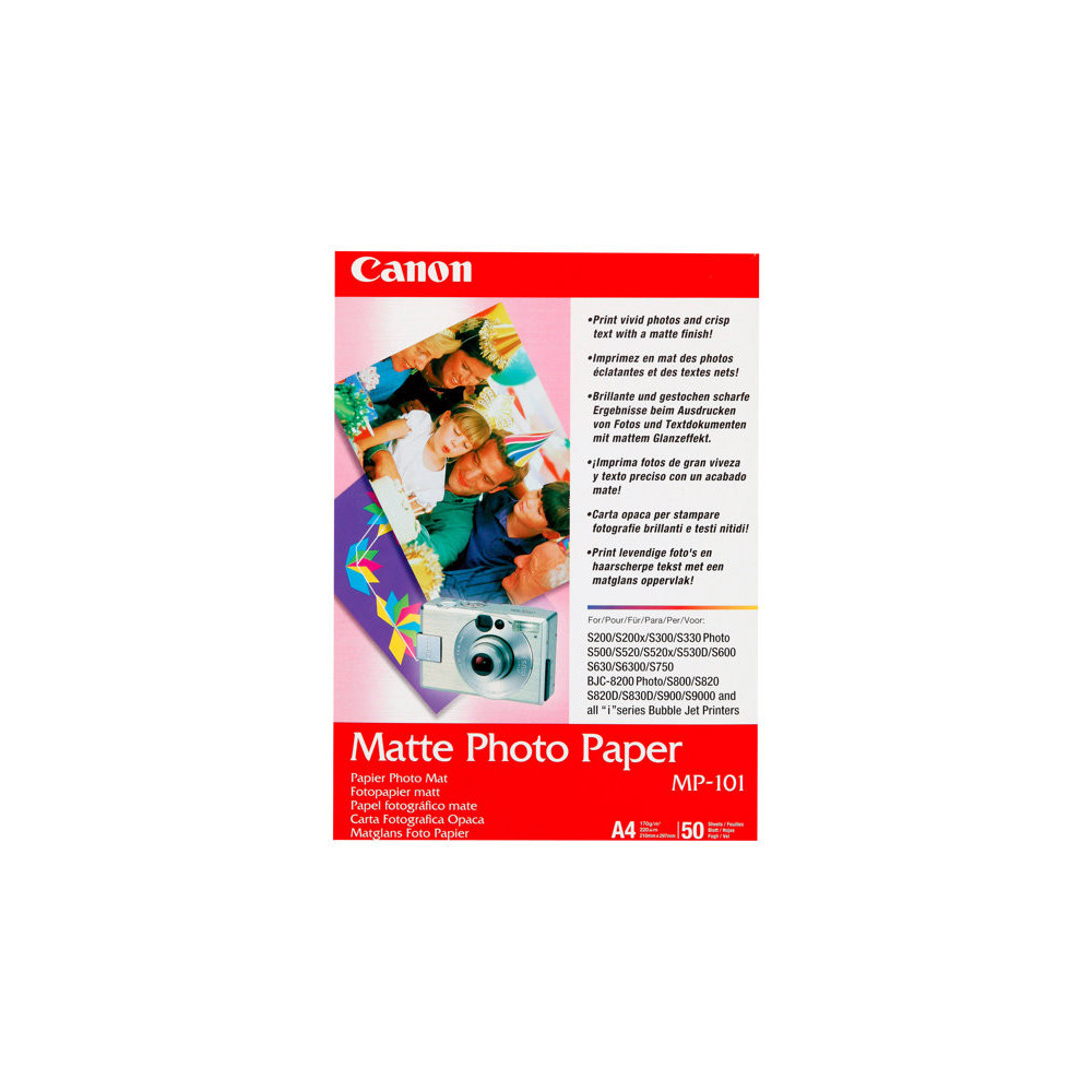 CANON MP-101 matte photo  papier 170g/m2 A4 50 feuilles pack de 1 redeal.fr